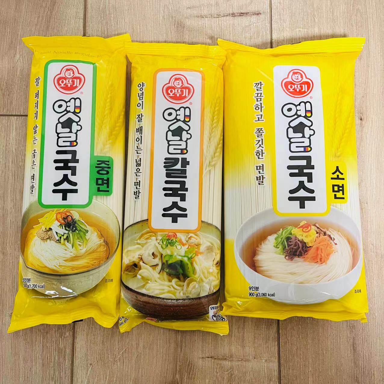 韩国进口不倒翁传统宽挂面奥土基劲道细面条炸酱素面干拌凉面