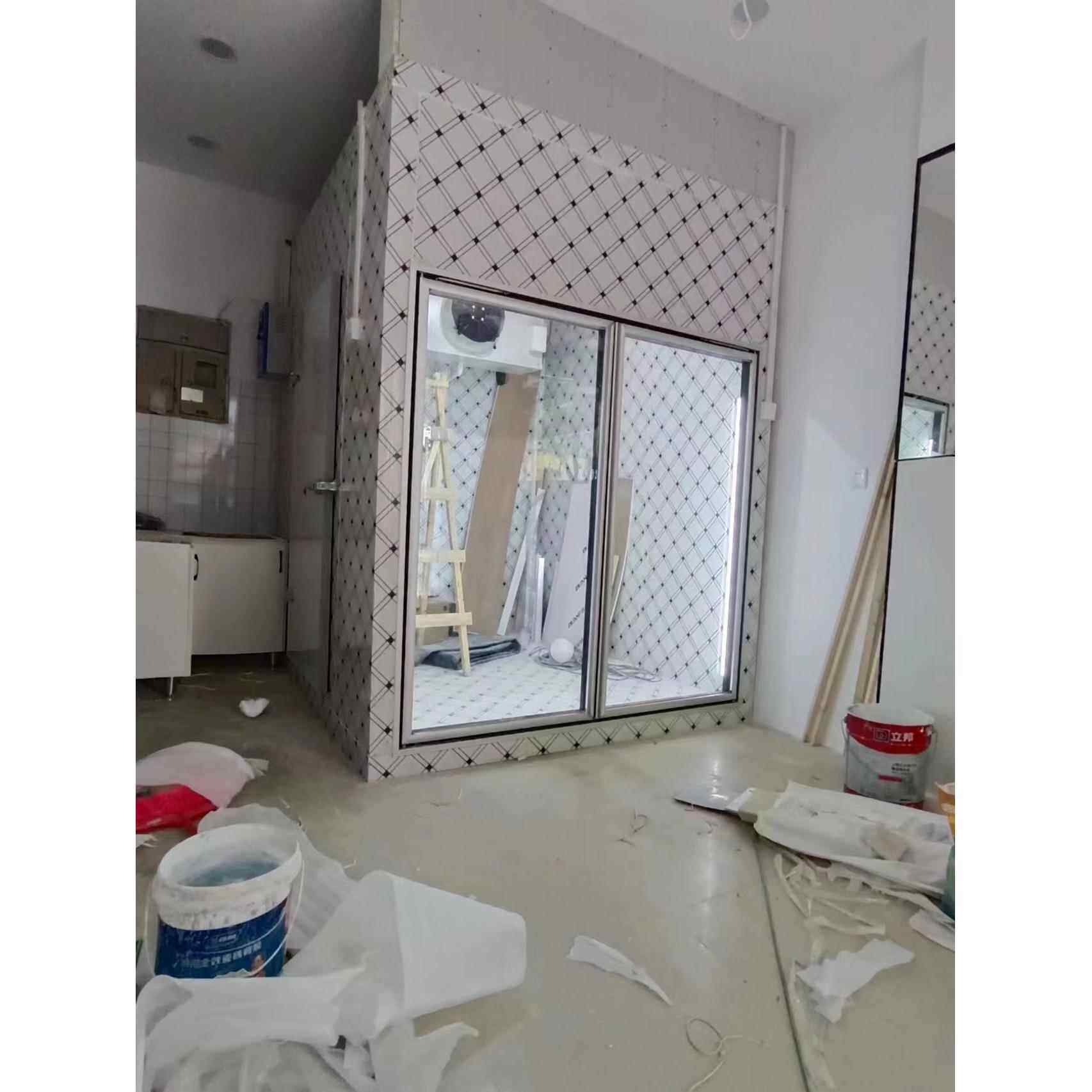 透明冷玻璃视化后补鲜花可冷藏式库冷库展示柜玻璃门真空藏库