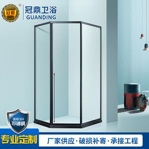 不锈钢淋浴房型材钻石型浴室隔断型材卫浴配件厂家