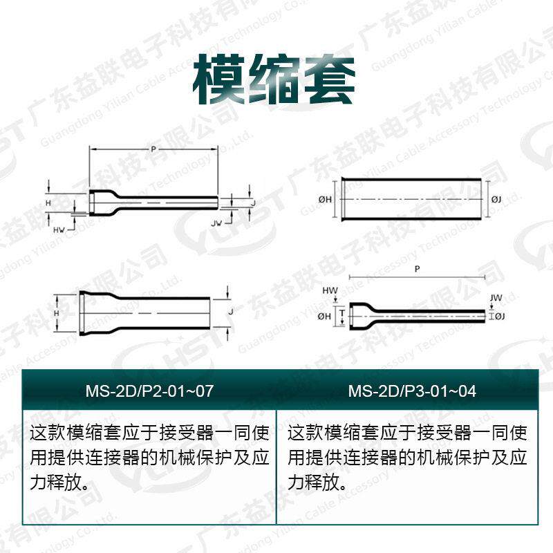 热缩管异型模缩套P型线束热缩套管线缆终端连接绝缘可预涂胶