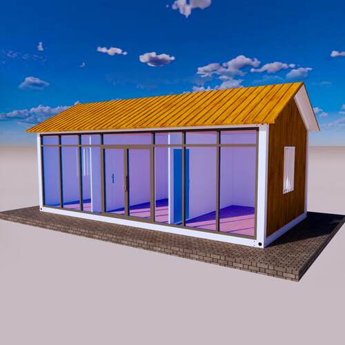 集装箱移动模块活动房人字顶简易集成房屋住人双坡活动板房出口