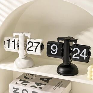 覆古欧洲平衡自动翻转钟机械翻转钟家居客厅时尚 饰摆钟 表钟装