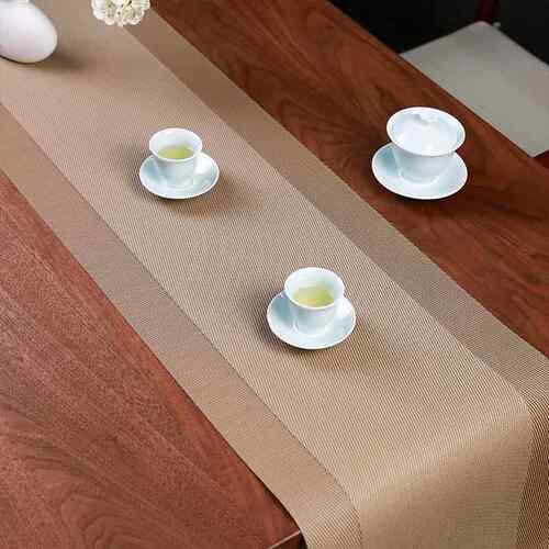 新中水式桌旗禅柜意防茶垫茶席茶几视茶台垫旗BPL04243美式轻奢长