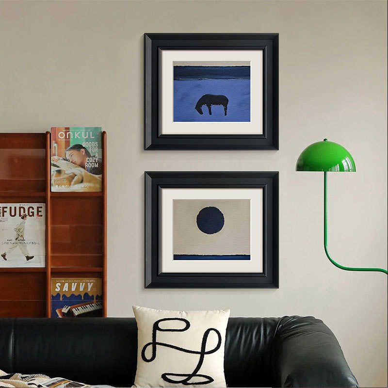 黑豹》高级感法式中古风客厅装饰画北欧复古玄关书房个性软装挂画