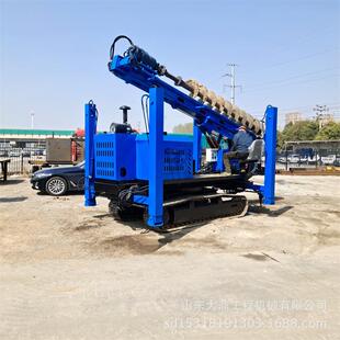 6米履带式螺旋打桩机扭矩大钻速快民房基础施工履带钻孔机