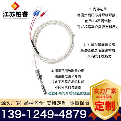 WZPM-201端面热电阻PT100端面热电阻探头电机轴瓦工业热电阻
