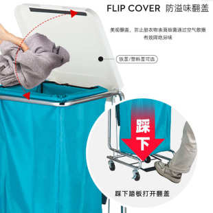 医院车 步镀铬垃圾车 手术室衣收纳品质铁车被服脚踏板出口好污
