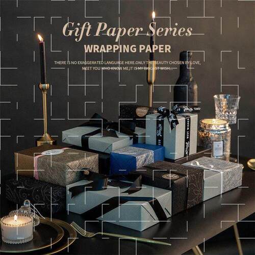 gold paper birthday christmas wrapping paper metalic gift