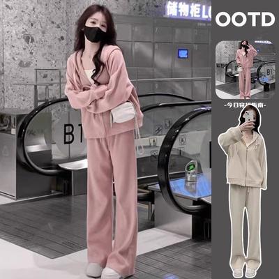 秋季小个子入秋穿搭一整套休闲2025新款时尚减龄卫衣运动套装女士