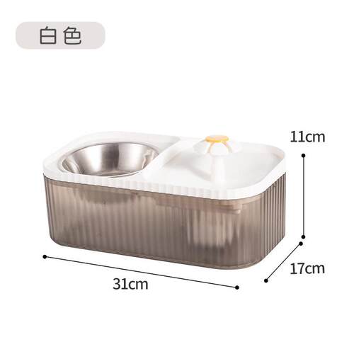 一体饮大容量饮水机喂水狗自动流动小花食器宠物用品水器猫咪喝水