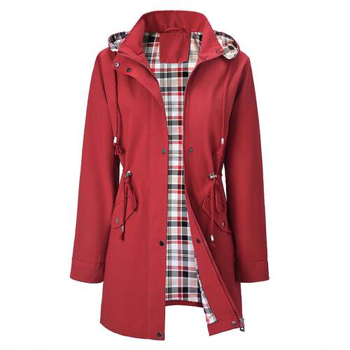 BIGWIG Women's Lightweight Hooded Windbreaker Striped