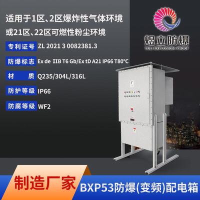 厂家直销现货供应配电箱BXP53系列防爆变频碳钢ExdllB配电箱