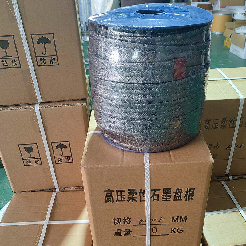 柔性石墨盘根金属石墨盘根石墨镍丝盘根金属丝铜丝镍丝石墨盘根