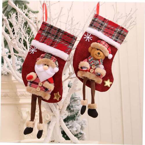 christmas decoration Long leg Christmas stocking gift bag