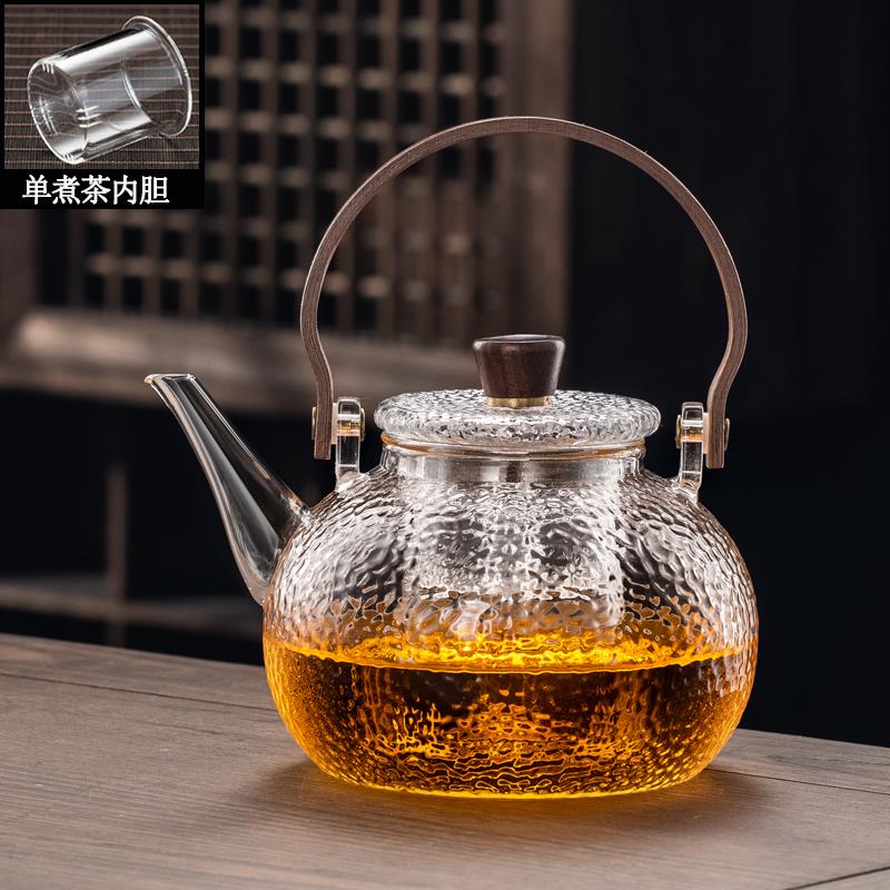 大容量蒸煮一全玻璃蒸汽茶壶电炉套装1.9L大陶体号纹锤煮茶BMK器