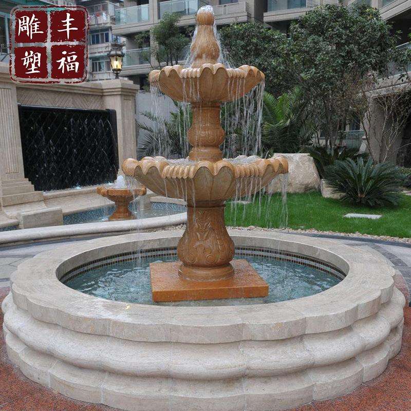 大型广场石观喷泉公园水景档喷泉欧式喷水户外庭院跌水钵厂家