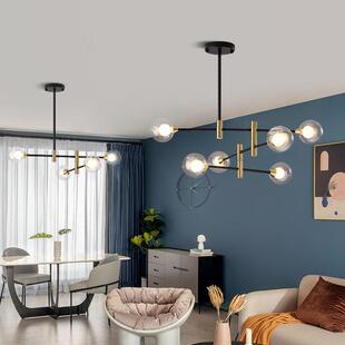 北欧客厅吊灯现代简约网红卧室餐厅创意个性 书房轻奢分子魔豆灯具