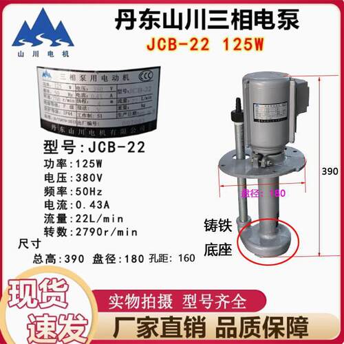 沈阳机床铸铁耐腐蚀JCB-22电机电泵三相电泵冷却水泵125W