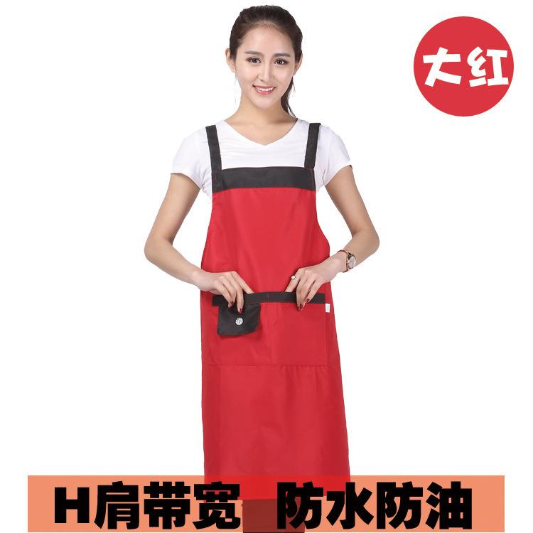 新款直销新款防水围裙时尚logo广告厨房围裙活动宣传围腰礼品印字