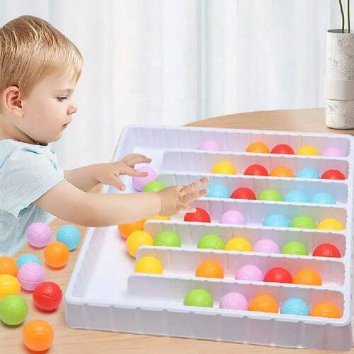 Ball Sorting Toy Rainbow Balls Sensory Game Interactive