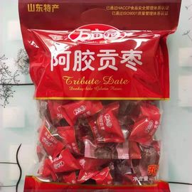 万亩园阿胶贡枣1000g休闲健康零食，独立小包装山东大，红枣金丝蜜枣