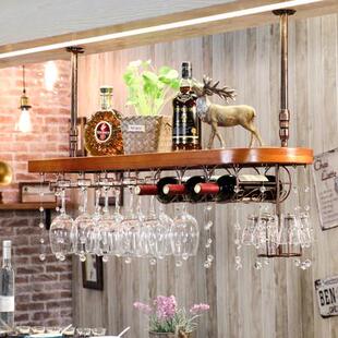 倒挂实木酒杯悬挂红酒吧台红酒架杯摆件架家用架架创意酒架子欧式