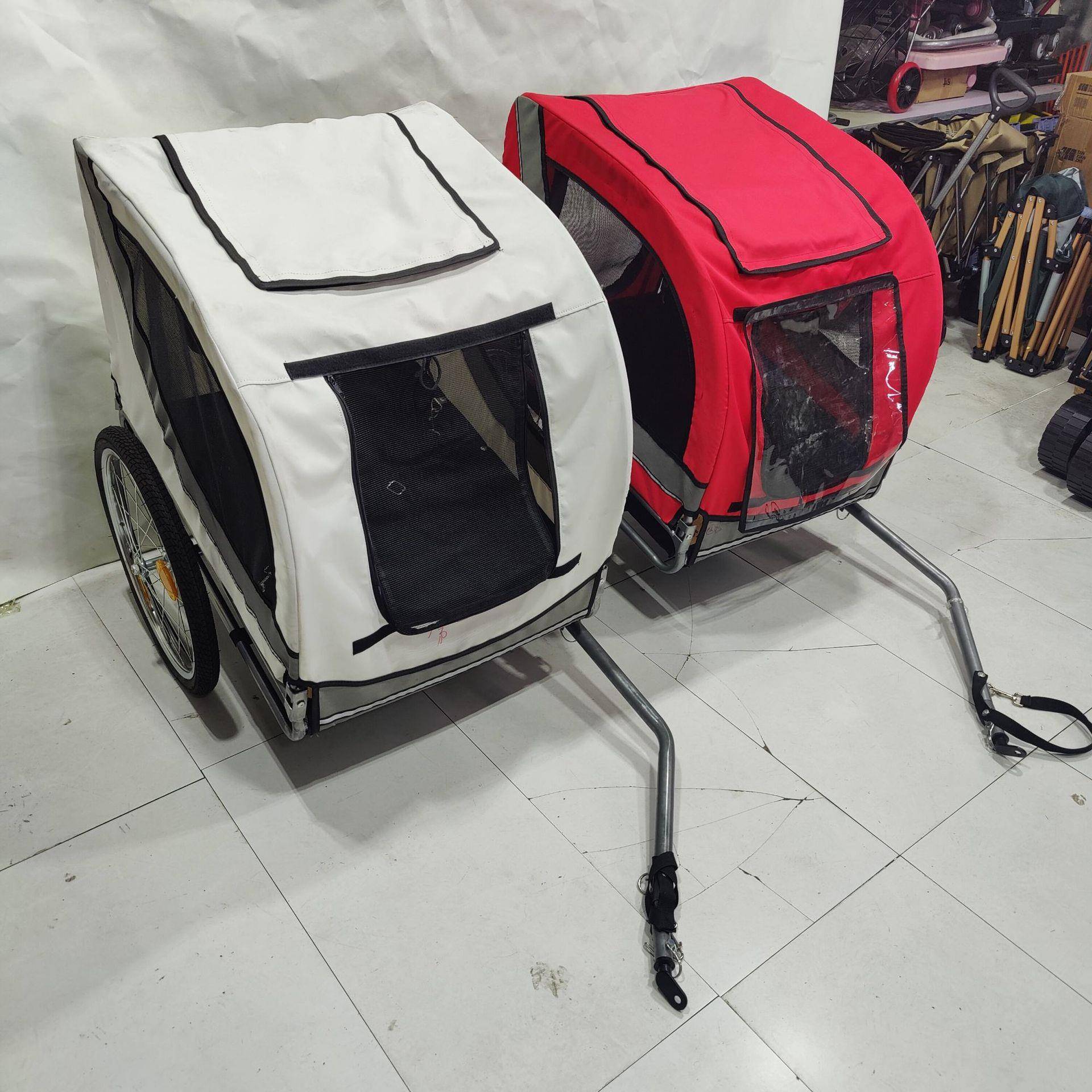 欧洲市场二合外一宠物款自行车拖可折狗叠猫车推车两17用户露营公