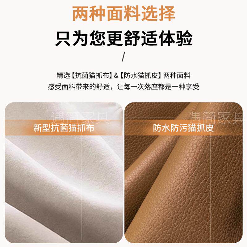 奶油风泡芙布艺沙发小户型客厅多功能两用折叠2024新款单人沙发床