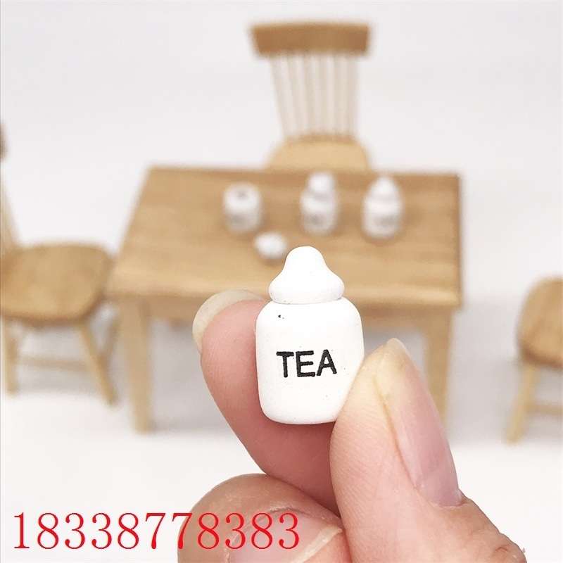 1:12迷你娃娃屋dollhouse miniatuer微型家具食玩茶盐罐子四件套