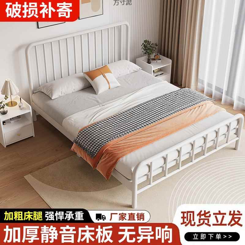 艺床欧式加固加铁厚约米1.5m双人床简1.8床1DCA米出租房用经济型