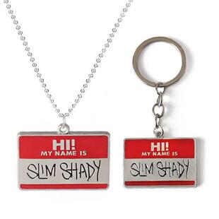 Badge Letter Metal Shady Slim Name eminem keychain