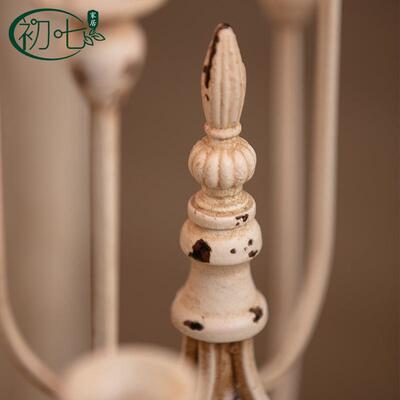 法浪漫烛光晚A2718餐蜡烛台复古摆铁艺餐装饰件厅烛式台婚庆拍摄