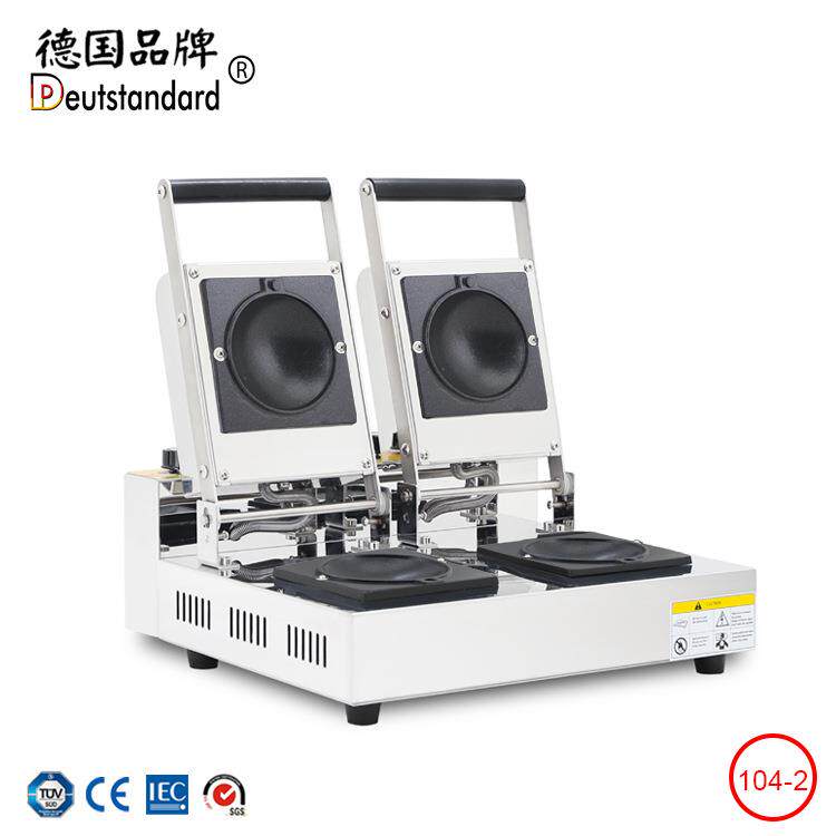 新款网红冰淇淋汉堡机双头商用雪糕夹馅蛋糕街头小吃设备np104-2