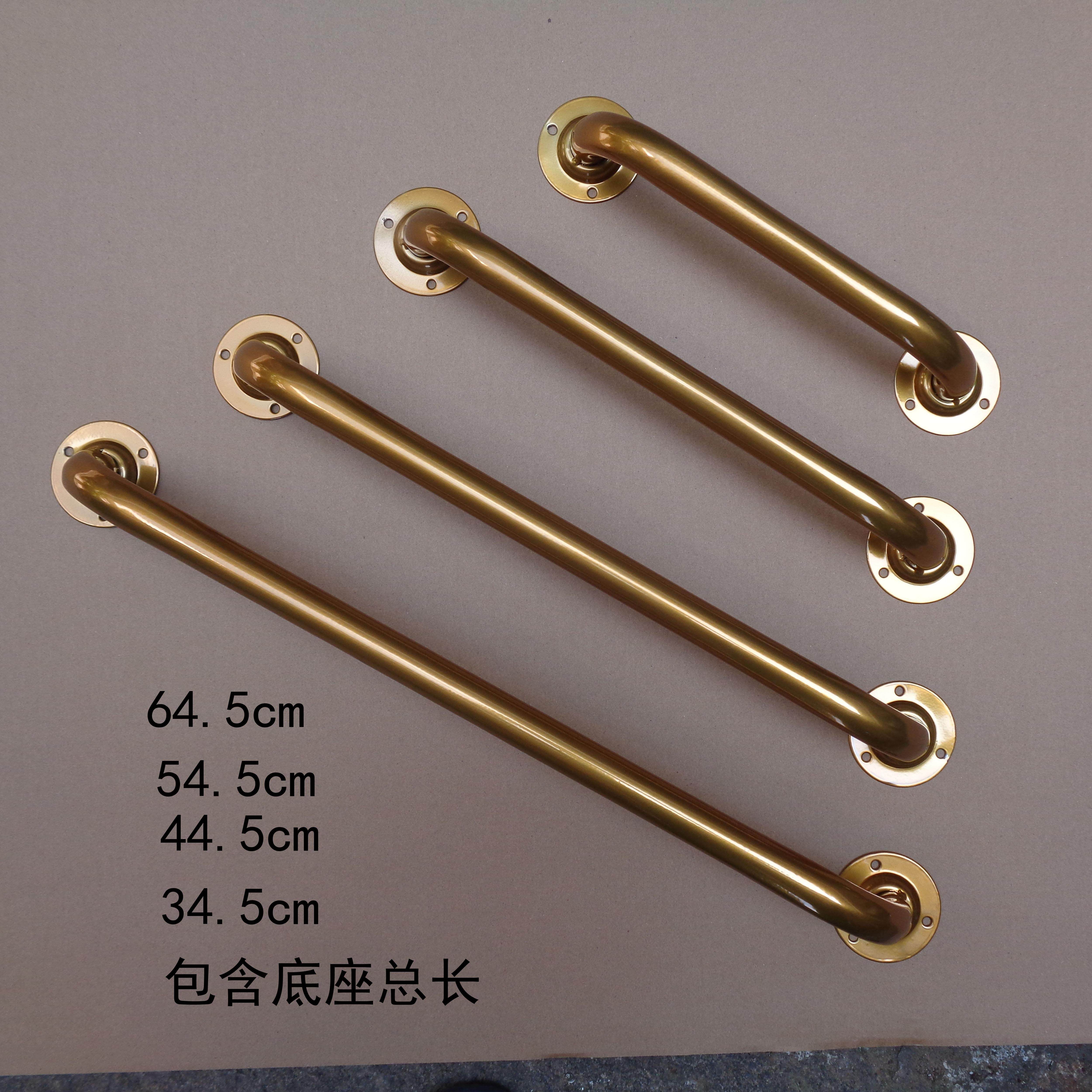 工业风金色水管门把手覆古铁艺水管拉手门把手木门整体橱柜门把手