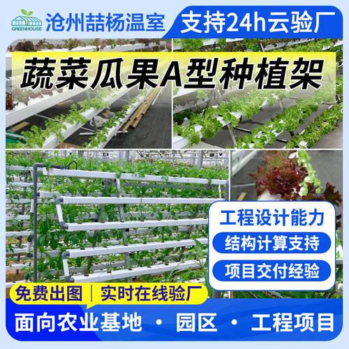立体无土栽培设备PVC水培管道式蔬菜瓜果A型种植架蔬菜立体种植槽