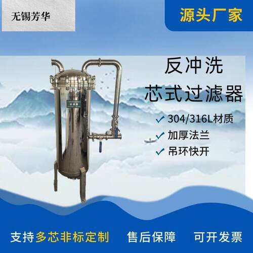 厂家新品不锈钢反冲洗多芯过滤器精密过滤器前置过滤器可反吹洗