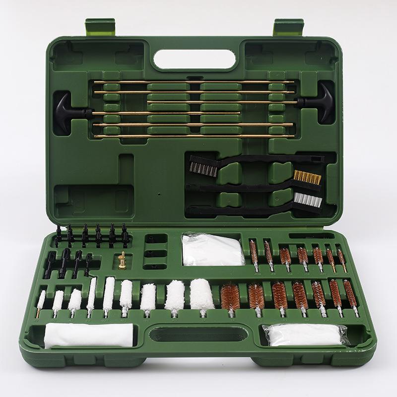 62PC Universal Gun Cleaning Kit铜丝棉刷钢丝刷清洁刷管刷套装