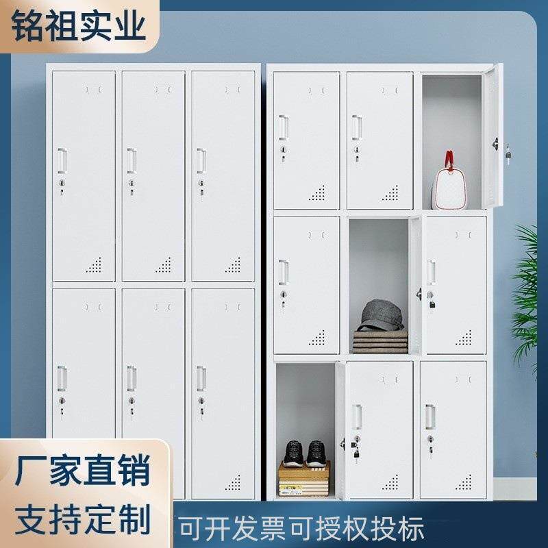更衣柜钢制员工铁皮储物柜存包柜碗柜鞋柜职员宿舍文件柜带锁柜子
