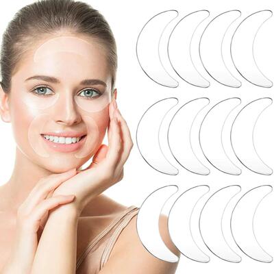 12 Pieces Silicone Eye Wrinkle Pads ReusableCheek Forehead F