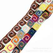 子服装 厂家直供6cm机织仿手钩花边条码 钩针花边鞋 帽子包包配饰