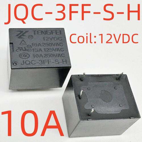 全新 4脚 10A 继电器 JQC-3FF-S-H/HZ 5V/9V/12V/24VDC T73A