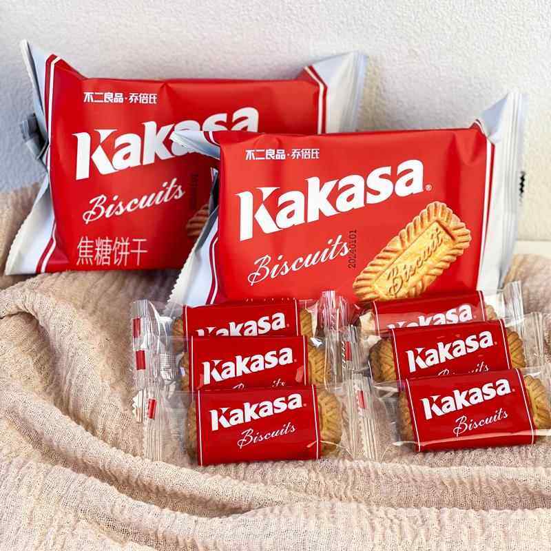 不二良品乔倍氏焦糖饼干95克独立包装休闲零食饼干夜宵