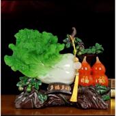 代发多福多财仿玉白菜摆件客厅电视柜装 饰品店铺乔迁开业白菜摆件