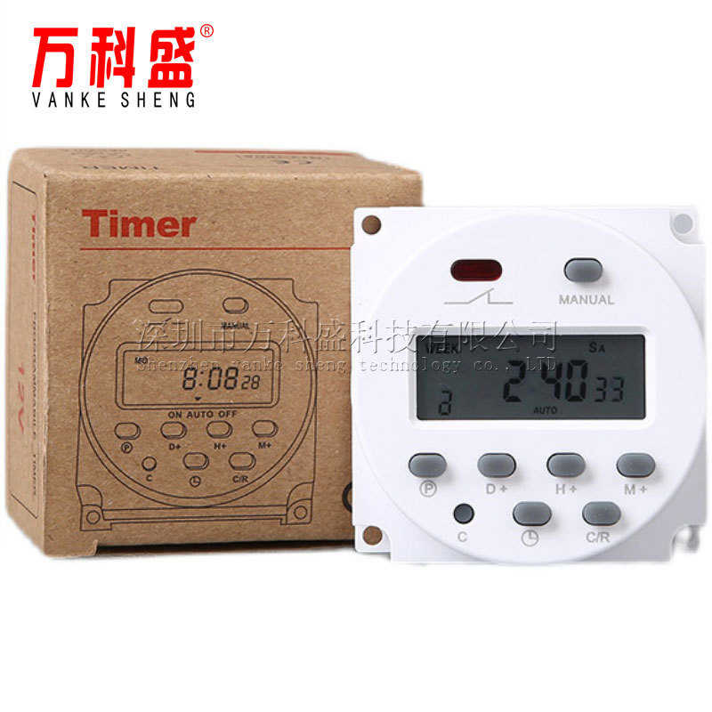 小型微电脑时控开关电源定时器12V24V220VCN101A时间继电定时开关