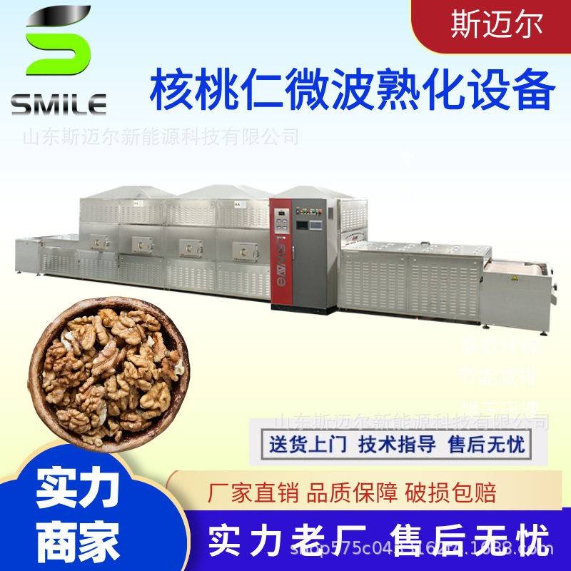 核桃仁微波熟化烘干设备 一键完成烘干熟化 坚果核桃干燥灭虫卵