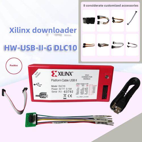适用Xilinx download Line原装Ht-Usb-Ii-G Dlc10平台紫色模拟器
