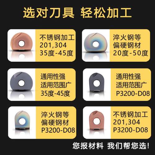 ZIMI P3200 半圆球精铣刀片 高精度切削 零部件加工 精加工刀片