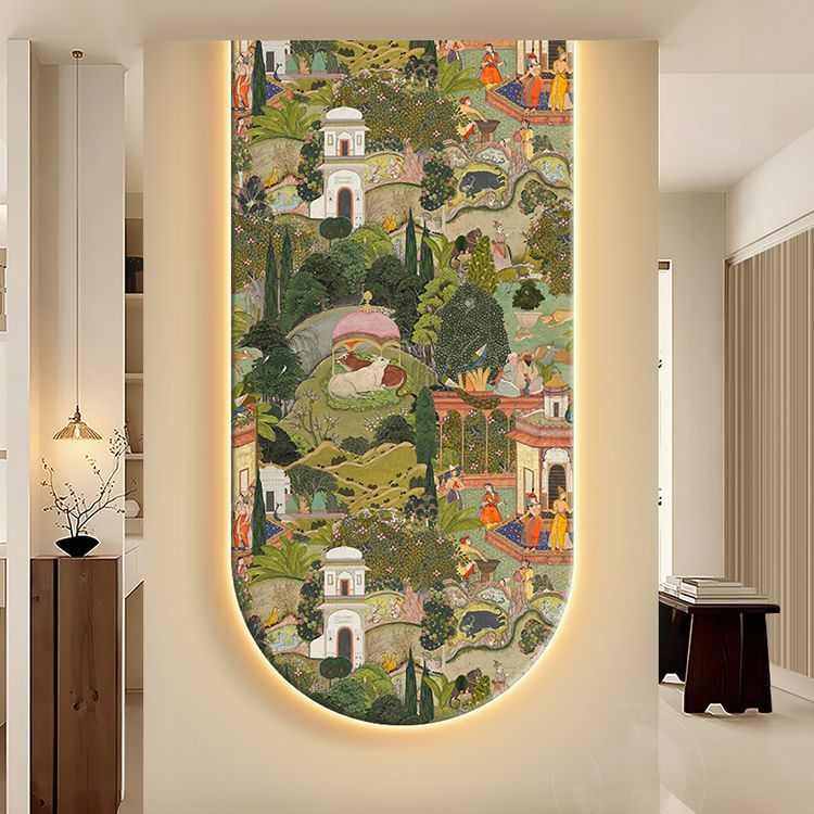 灯尔中装饰画挂画壁画斋浦入户门花园古风拱形走廊带复古玄关法式,家居饰品,现代装饰画,淘宝优惠券,粉丝福利购,淘宝优惠卷