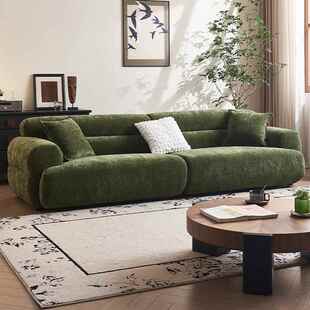 古比奥 法式覆古山谷沙发奶油ins风客厅小户型设计师直排布艺沙发