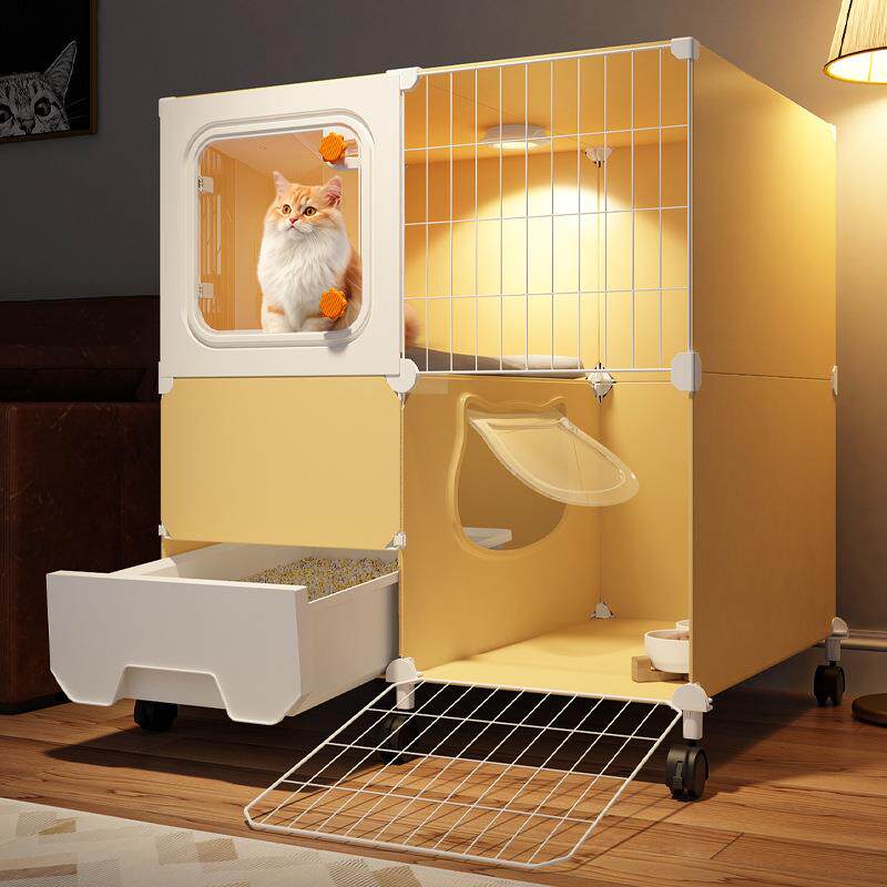 【1738人收藏】猫笼子带厕所一体家用室内超大空间一室一厅一卫冬